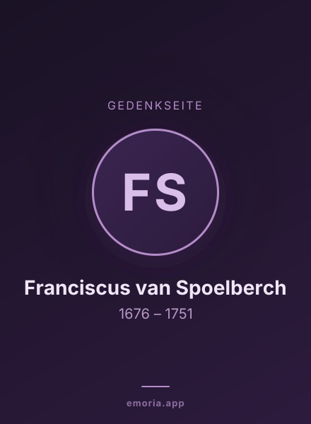 Gedenkportrait von Franciscus van Spoelberch