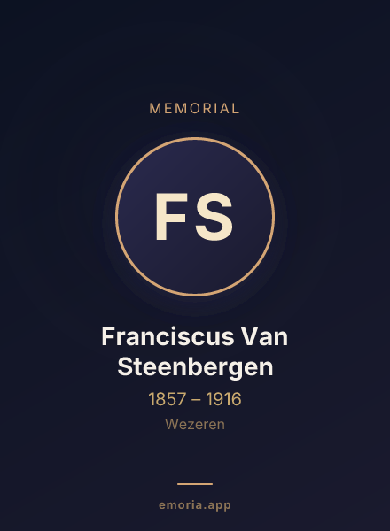 Memorial portrait of Franciscus Van Steenbergen
