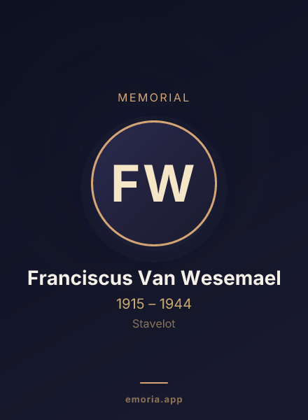 Memorial portrait of Franciscus Van Wesemael