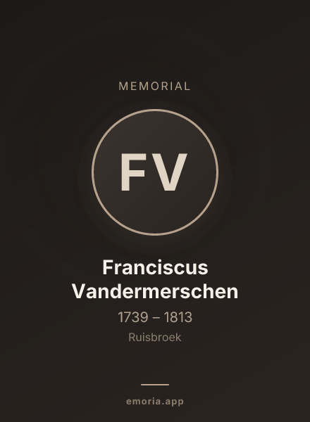 Memorial portrait of Franciscus Vandermerschen