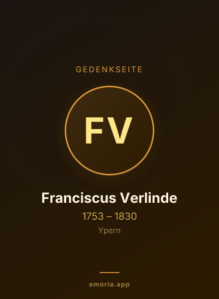 Gedenkportrait von Franciscus Verlinde