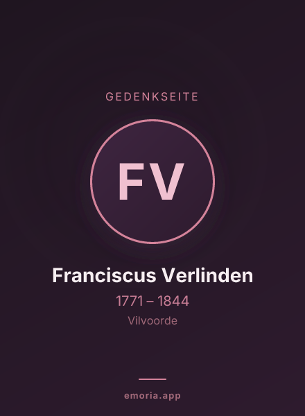 Gedenkportrait von Franciscus Verlinden