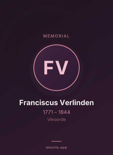 Memorial portrait of Franciscus Verlinden
