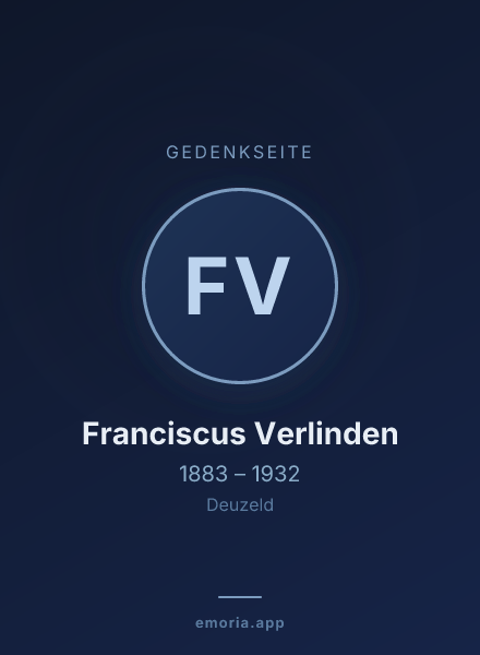 Gedenkportrait von Franciscus Verlinden