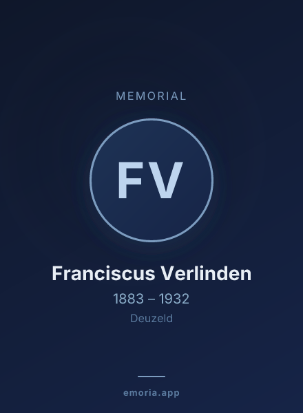 Memorial portrait of Franciscus Verlinden