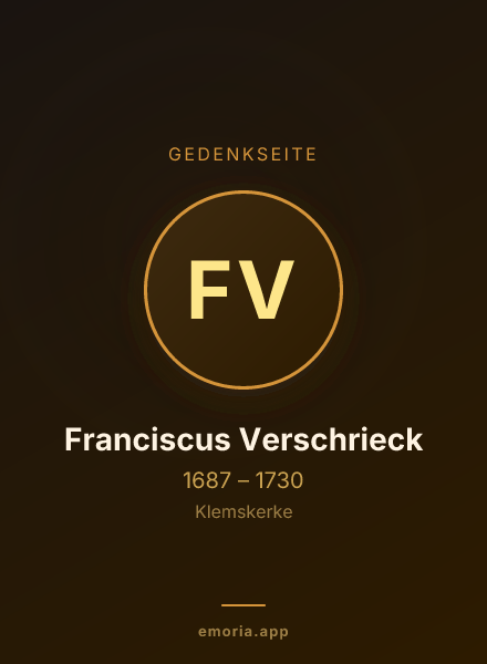 Gedenkportrait von Franciscus Verschrieck