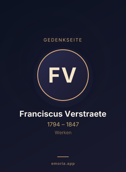 Gedenkportrait von Franciscus Verstraete