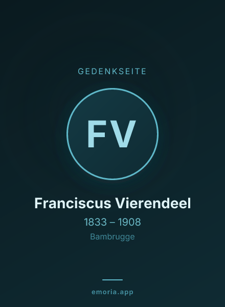 Gedenkportrait von Franciscus Vierendeel