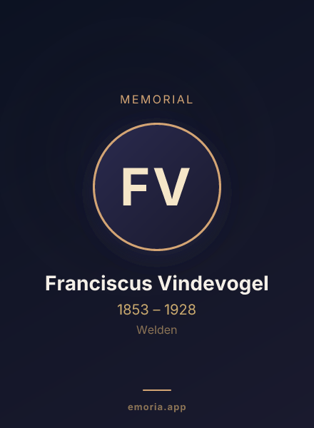 Memorial portrait of Franciscus Vindevogel