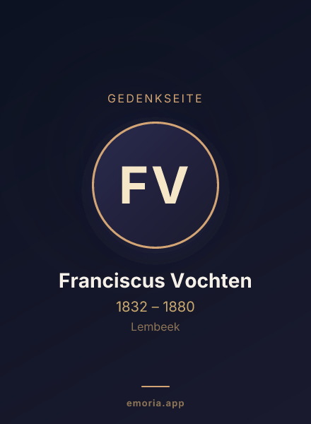 Gedenkportrait von Franciscus Vochten