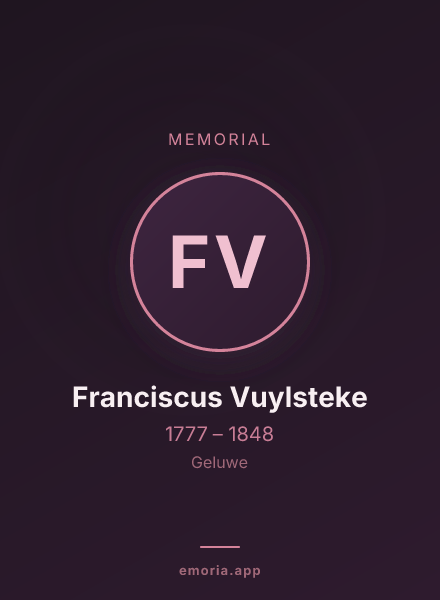 Memorial portrait of Franciscus Vuylsteke
