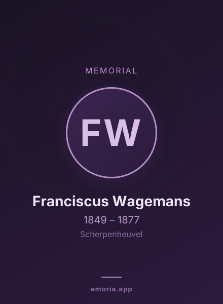 Memorial portrait of Franciscus Wagemans