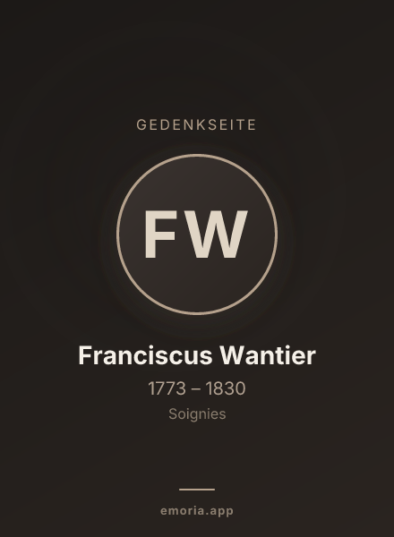 Gedenkportrait von Franciscus Wantier