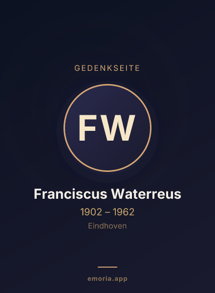 Gedenkportrait von Franciscus Waterreus