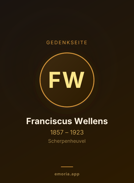 Gedenkportrait von Franciscus Wellens