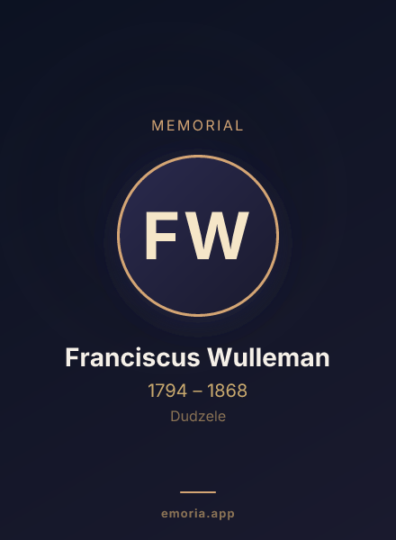 Memorial portrait of Franciscus Wulleman