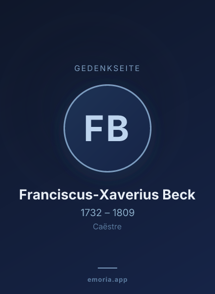 Gedenkportrait von Franciscus-Xaverius Beck