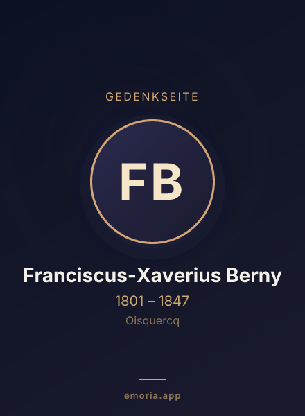 Gedenkportrait von Franciscus-Xaverius Berny