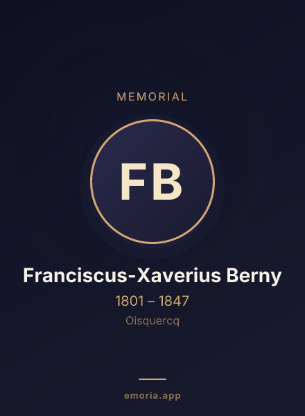 Memorial portrait of Franciscus-Xaverius Berny