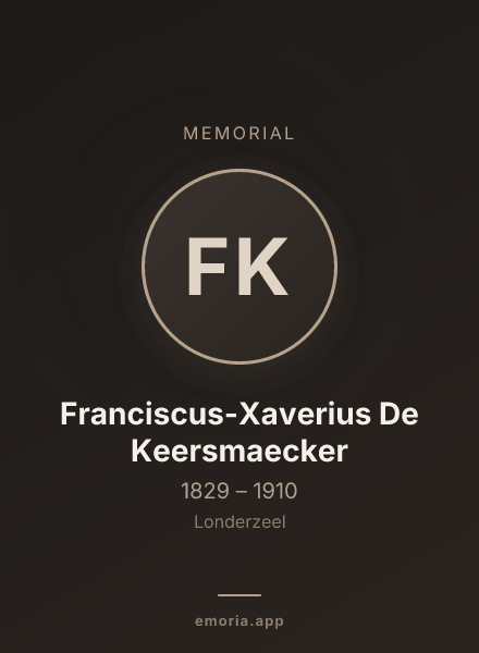 Memorial portrait of Franciscus-Xaverius De Keersmaecker