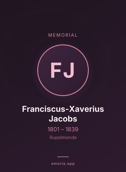Memorial portrait of Franciscus-Xaverius Jacobs