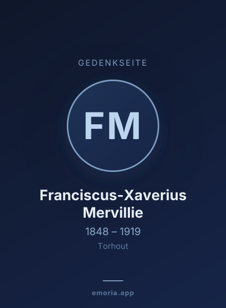 Gedenkportrait von Franciscus-Xaverius Mervillie