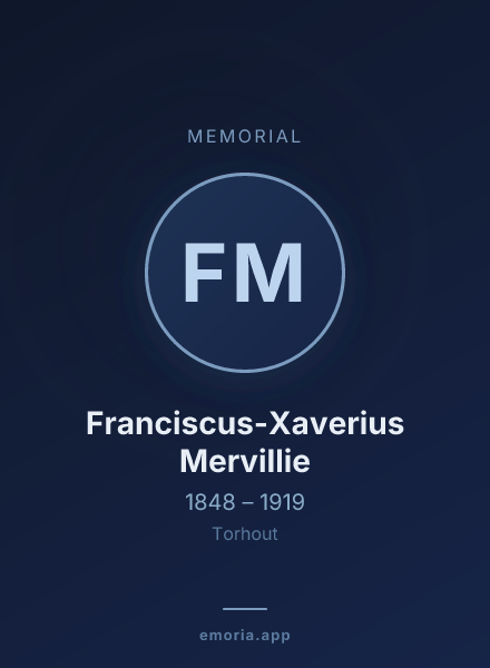 Memorial portrait of Franciscus-Xaverius Mervillie