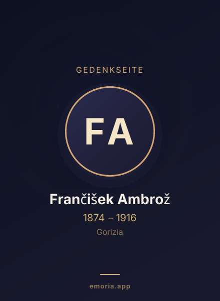 Gedenkportrait von Frančišek Ambrož