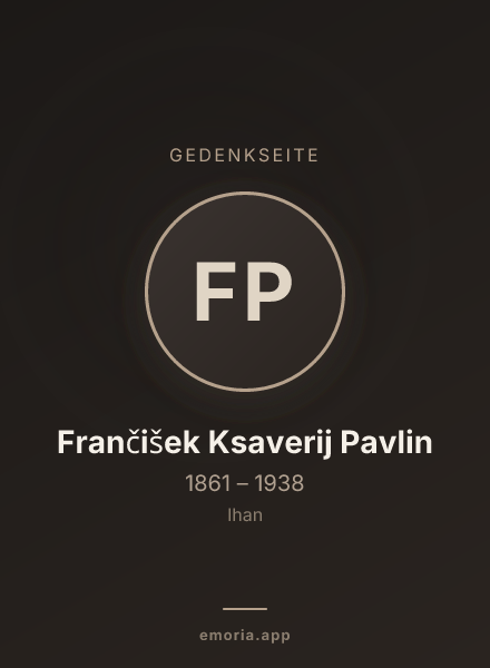 Gedenkportrait von Frančišek Ksaverij Pavlin