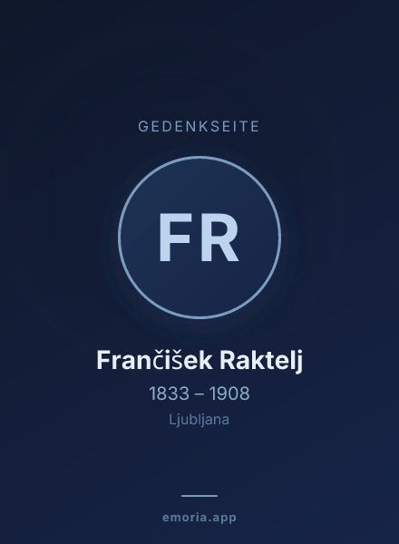 Gedenkportrait von Frančišek Raktelj
