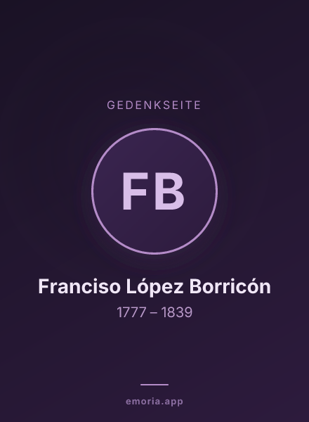 Gedenkportrait von Franciso López Borricón