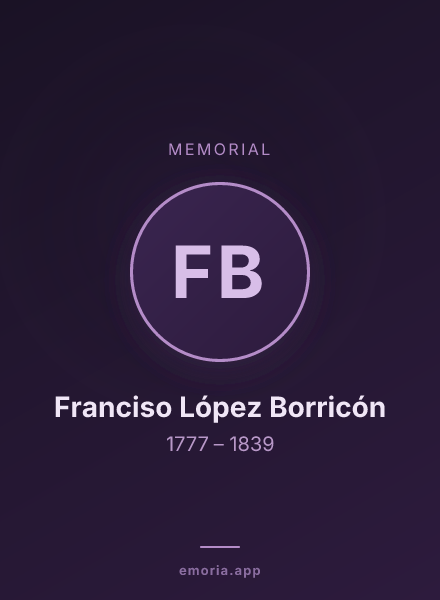 Memorial portrait of Franciso López Borricón