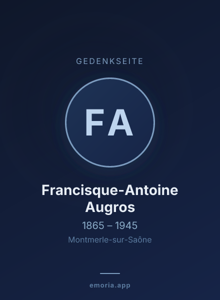 Gedenkportrait von Francisque-Antoine Augros