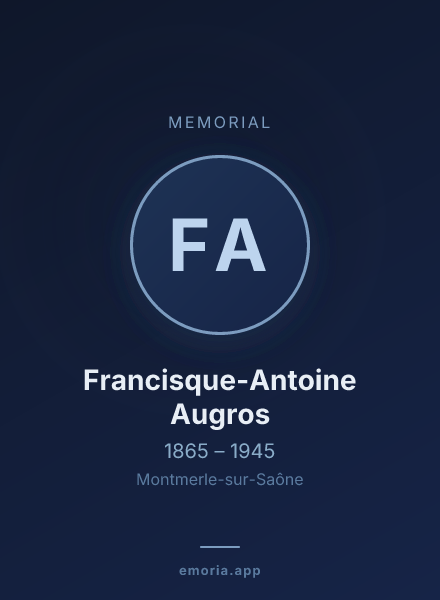 Memorial portrait of Francisque-Antoine Augros