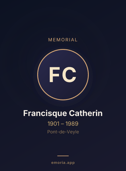 Memorial portrait of Francisque Catherin