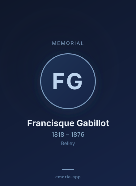 Memorial portrait of Francisque Gabillot