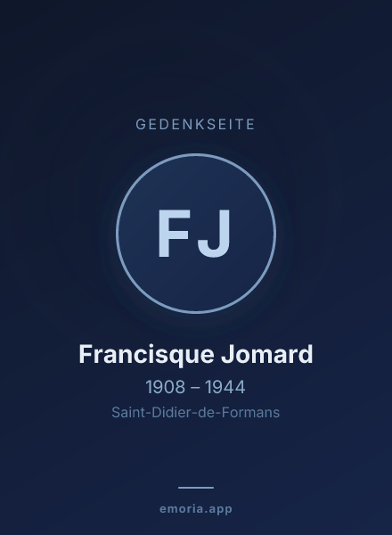 Gedenkportrait von Francisque Jomard