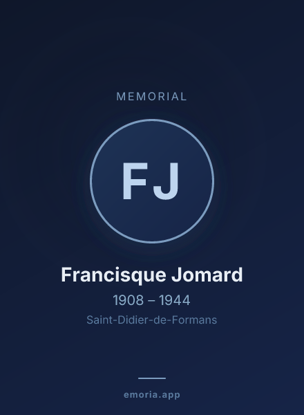 Memorial portrait of Francisque Jomard