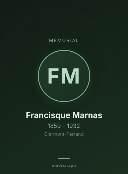 Memorial portrait of Francisque Marnas