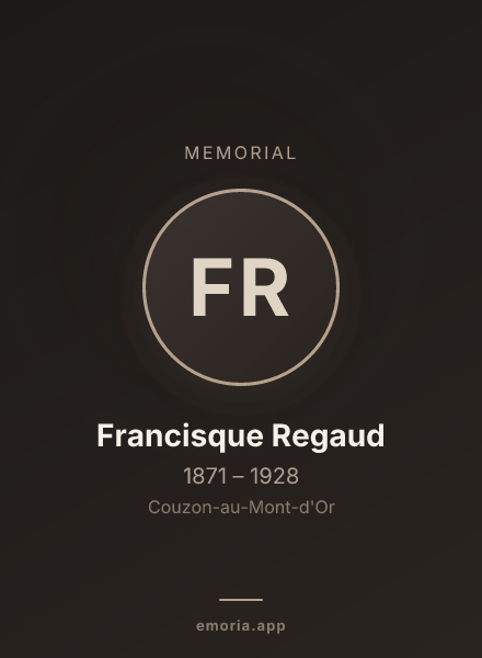Memorial portrait of Francisque Regaud