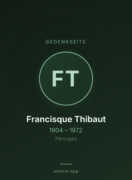 Gedenkportrait von Francisque Thibaut