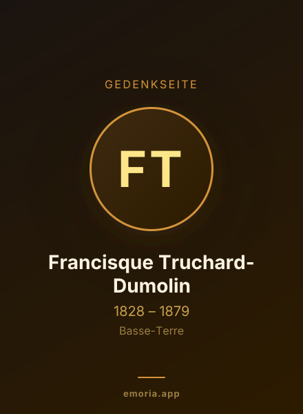 Gedenkportrait von Francisque Truchard-Dumolin