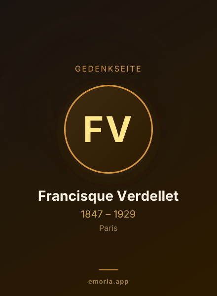 Gedenkportrait von Francisque Verdellet