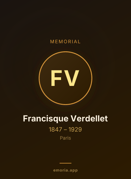 Memorial portrait of Francisque Verdellet