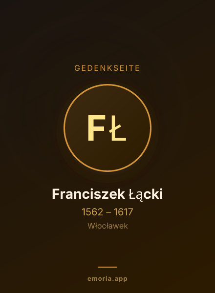 Gedenkportrait von Franciszek Łącki