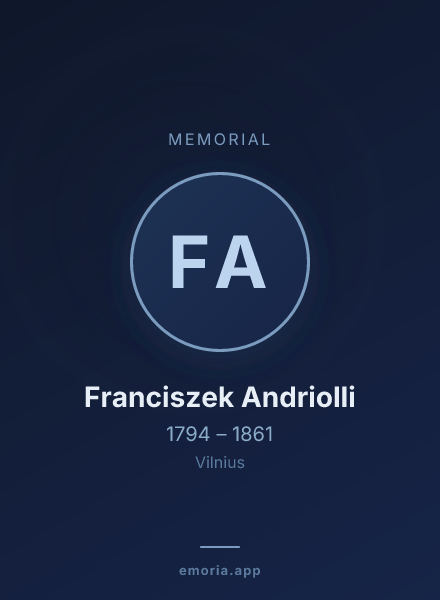 Memorial portrait of Franciszek Andriolli