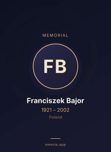 Memorial portrait of Franciszek Bajor