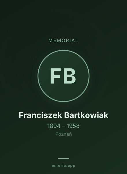 Memorial portrait of Franciszek Bartkowiak