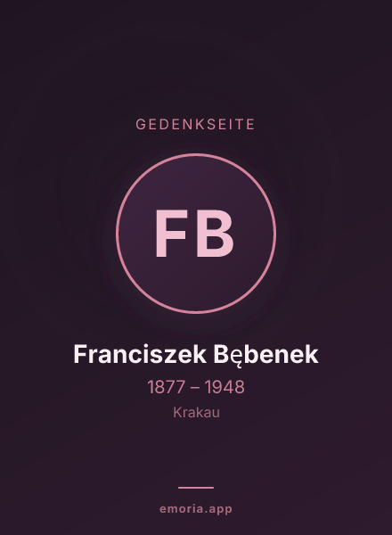 Gedenkportrait von Franciszek Bębenek