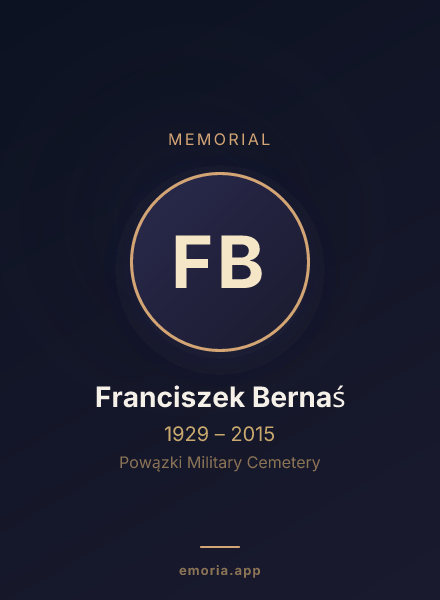 Memorial portrait of Franciszek Bernaś